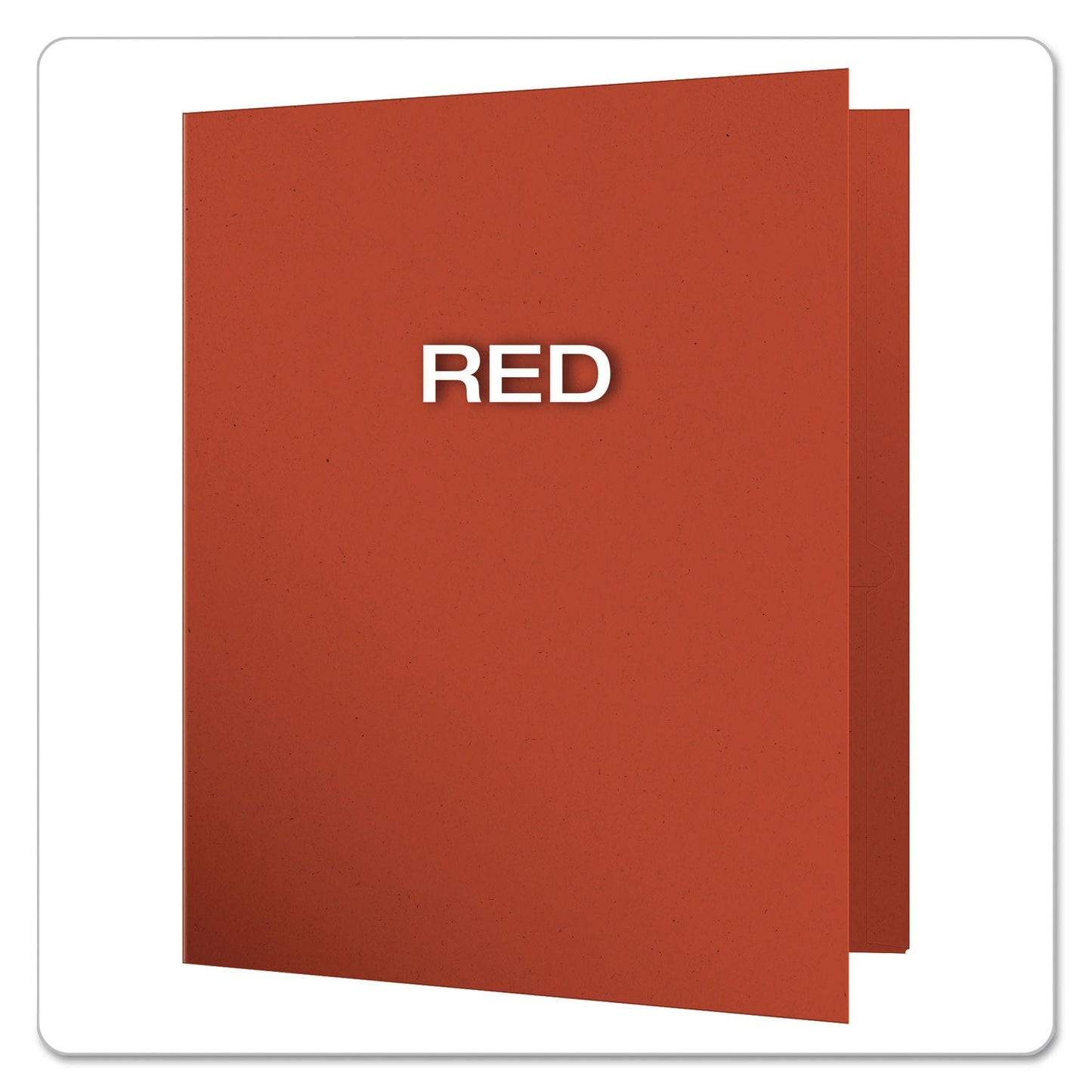 Oxford Earthwise by Oxford 100% Recycled Paper Twin-Pocket Portfolio, 100-Sheet Capacity, 11 x 8.5, Red, 25/Box