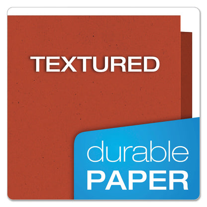 Oxford Earthwise by Oxford 100% Recycled Paper Twin-Pocket Portfolio, 100-Sheet Capacity, 11 x 8.5, Red, 25/Box