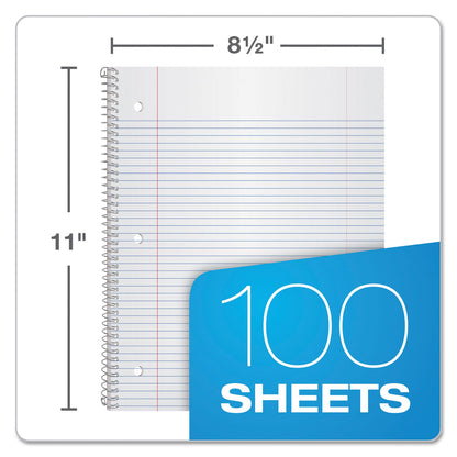 Oxford Earthwise by Oxford Recycled Single Subject Notebook, Medium/College Rule, Randomly Assorted Covers, 11 x 8.5, 100 Sheets