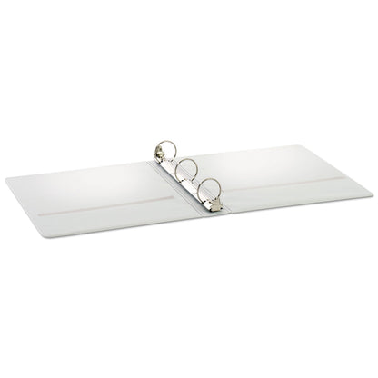 Cardinal Treated Binder ClearVue Locking Round Ring Binder, 3 Rings, 1.5" Capacity, 11 x 8.5, White