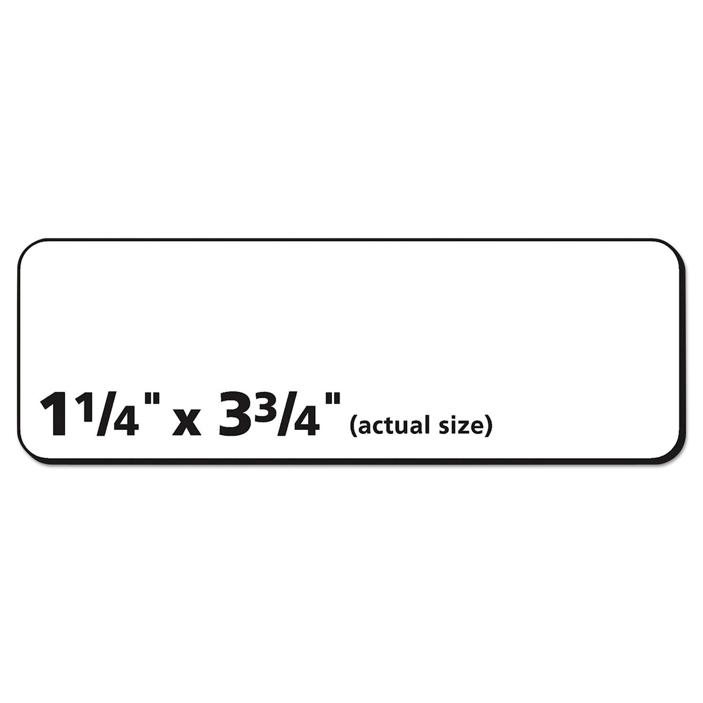 Avery Vibrant Laser Color-Print Labels w/ Sure Feed, 1.25 x 3.75, White, 300/Pack