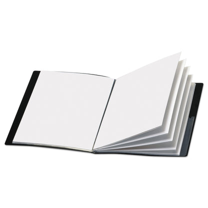 Cardinal ShowFile Display Book with Custom Cover Pocket, 12 Letter-Size Sleeves, Black