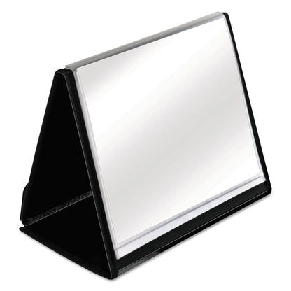 Cardinal ShowFile Horizontal Display Easel, 20 Letter-Size Sleeves, Black