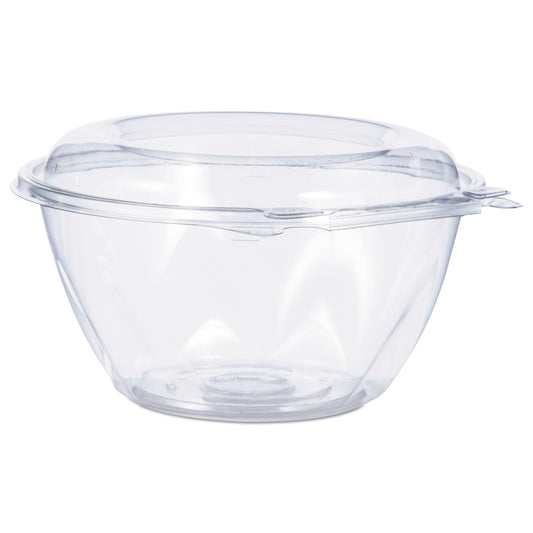 Dart Tamper-Resistant, Tamper-Evident Bowls with Dome Lid, 32 oz, 7" Diameter x 3.4"h, Clear, Plastic, 150/Carton