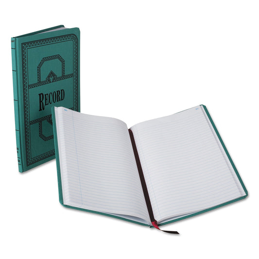 Boorum & Pease Account Record Book, Record-Style Rule, Blue Cover, 11.75 x 7.25 Sheets, 150 Sheets/Book