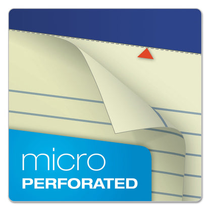 Ampad Pastel Writing Pads, Wide/Legal Rule, Blue Headband, 50 Green-Tint 8.5 x 11.75 Sheets, Dozen