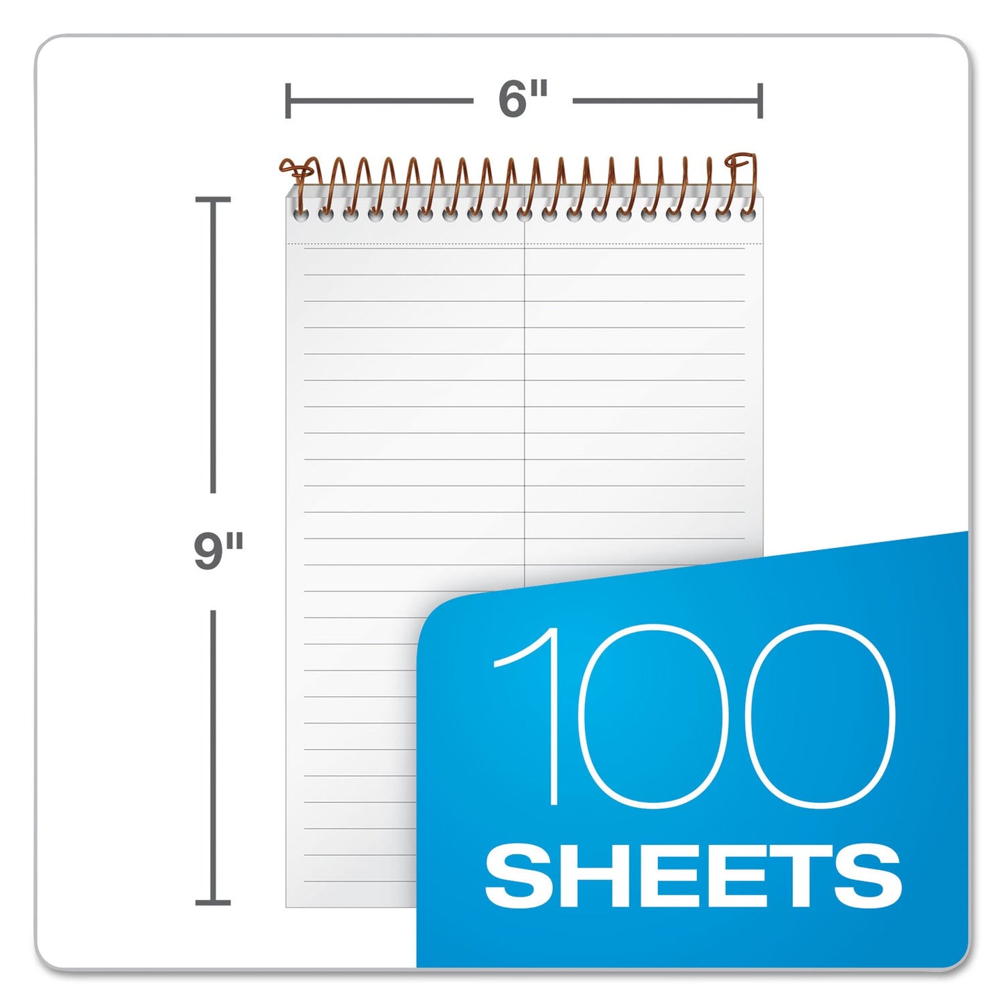 Ampad Gold Fibre Steno Pads, Gregg Rule, Designer Green/Gold Cover, 100 White 6 x 9 Sheets