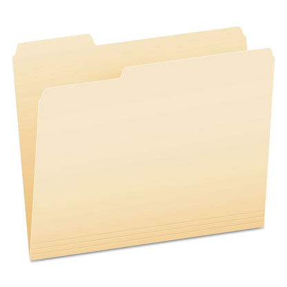 Pendaflex SmartShield Top Tab File Folders, 1/3-Cut Tabs: Assorted, Letter Size, Manila, 100/Box