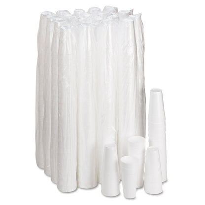 Dart Foam Drink Cups, 20 oz, White, 500/Carton