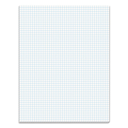 TOPS Quadrille Pads, Quadrille Rule (5 sq/in), 50 White 8.5 x 11 Sheets