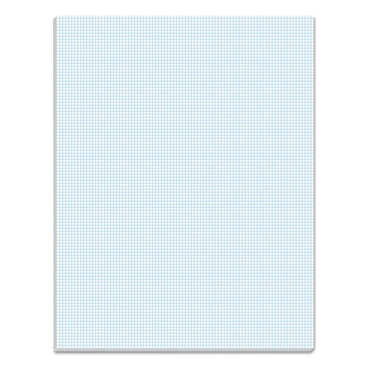 TOPS Quadrille Pads, Quadrille Rule (10 sq/in), 50 White 8.5 x 11 Sheets