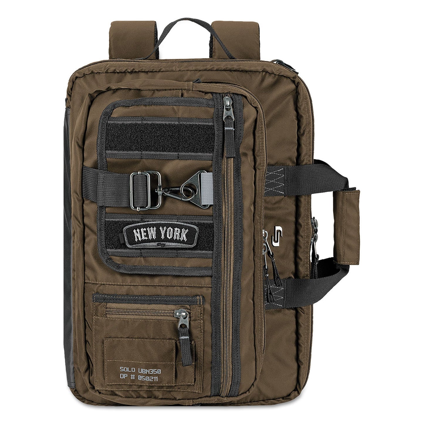 Solo Zone Briefcase, Fits Devices Up to 15.6", Nylon, 4.25 x 17.5 x 17.5, Bronze