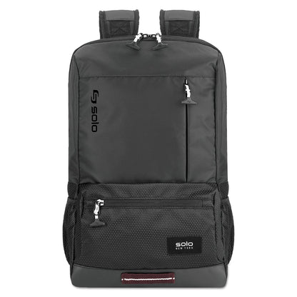 Solo Draft Backpack, Fits Devices Up to 15.6", Nylon, 6.25 x 18.12 x 18.12, Black