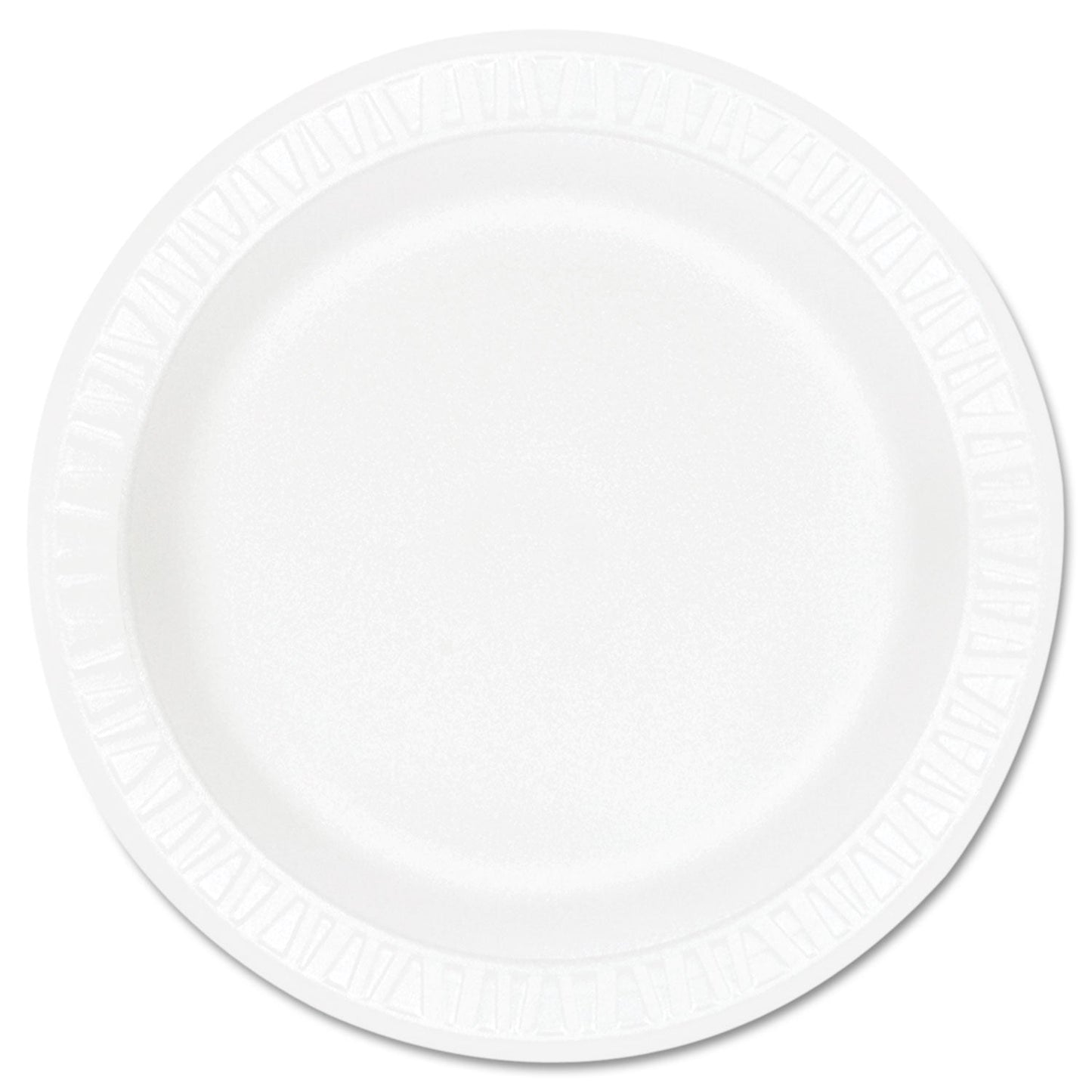 Dart Concorde Foam Plate, 9" dia, White, 125/Pack, 4 Packs/Carton