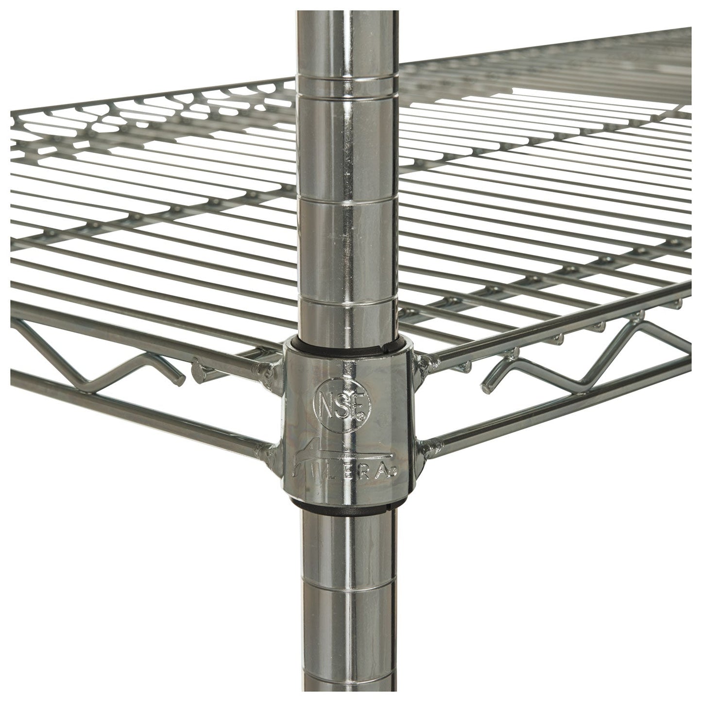 Alera NSF Certified Industrial Four-Shelf Wire Shelving Kit, 36w x 24d x 72h, Silver