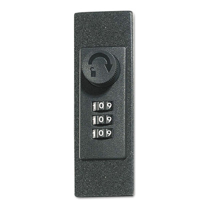 Durable Locking Key Cabinet, 36-Key, Brushed Aluminum, Silver, 11.75 x 4.63 x 11