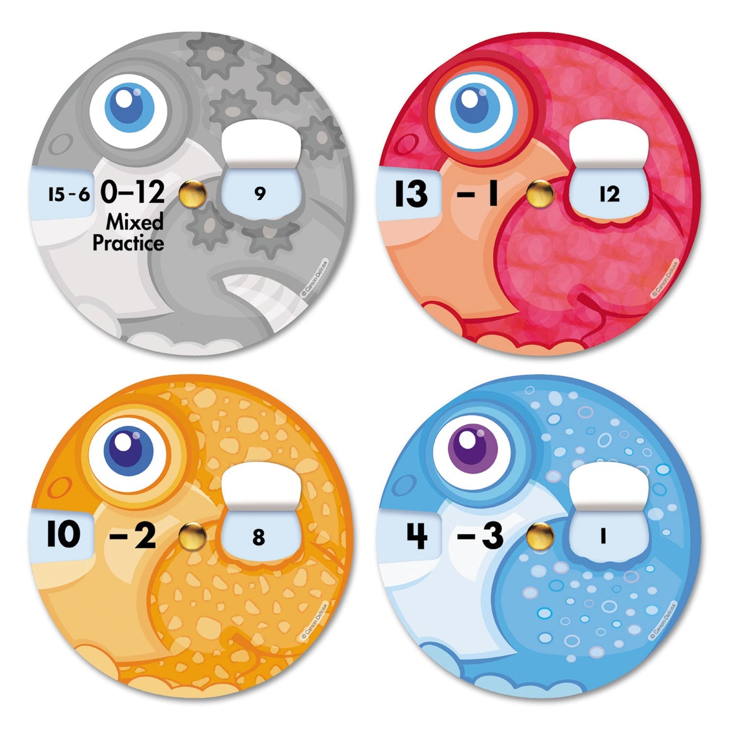 Carson-Dellosa Education EZ-Spin, Subtraction Game, Grades K to 2, 18/Pack