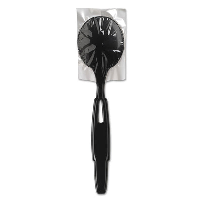 Dixie SmartStock Wrapped Heavy-Weight Cutlery Refill, Soup Spoon, Black, 960/Carton