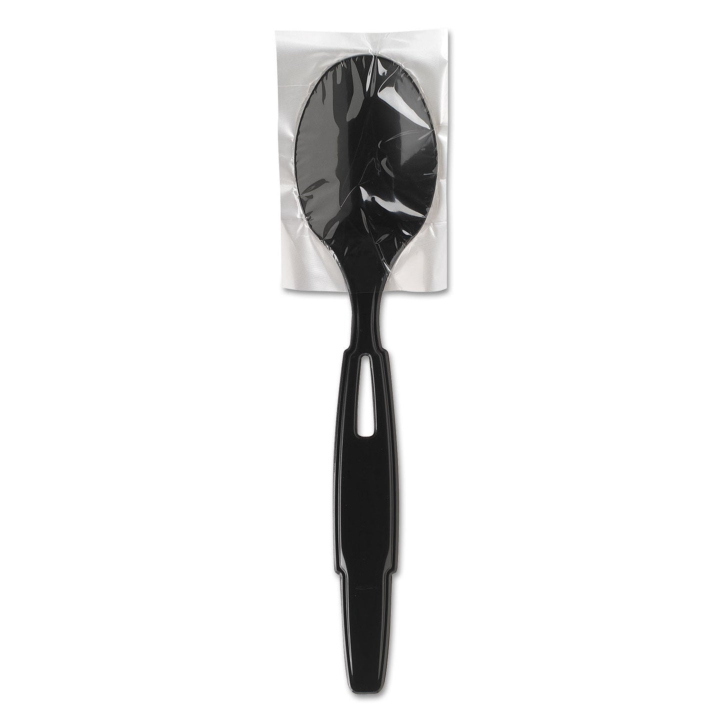 Dixie SmartStock Wrapped Heavy-Weight Cutlery Refill, Teaspoon, Black, 960/Carton