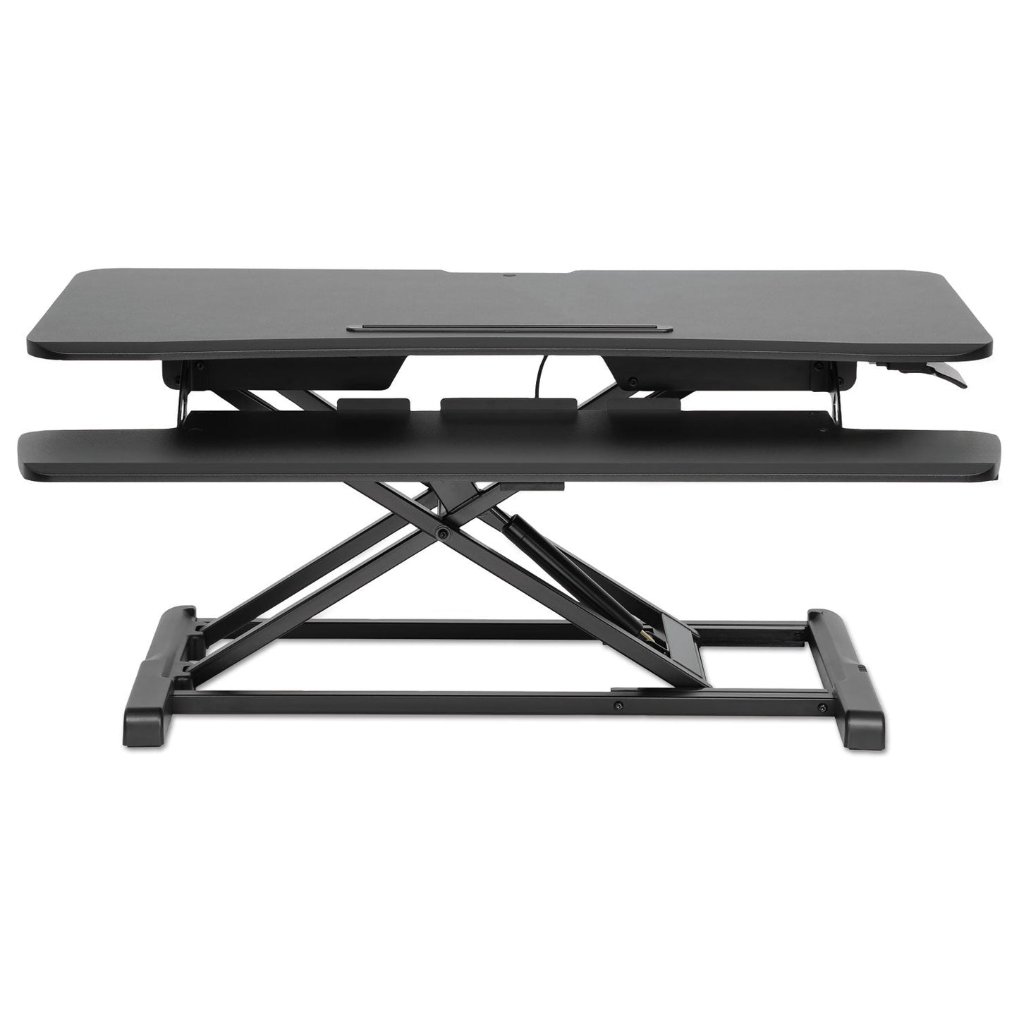 Alera AdaptivErgo Two-Tier Sit-Stand Lifting Workstation, 37.38" x 26.13" x 4.69" to 19.88", Black