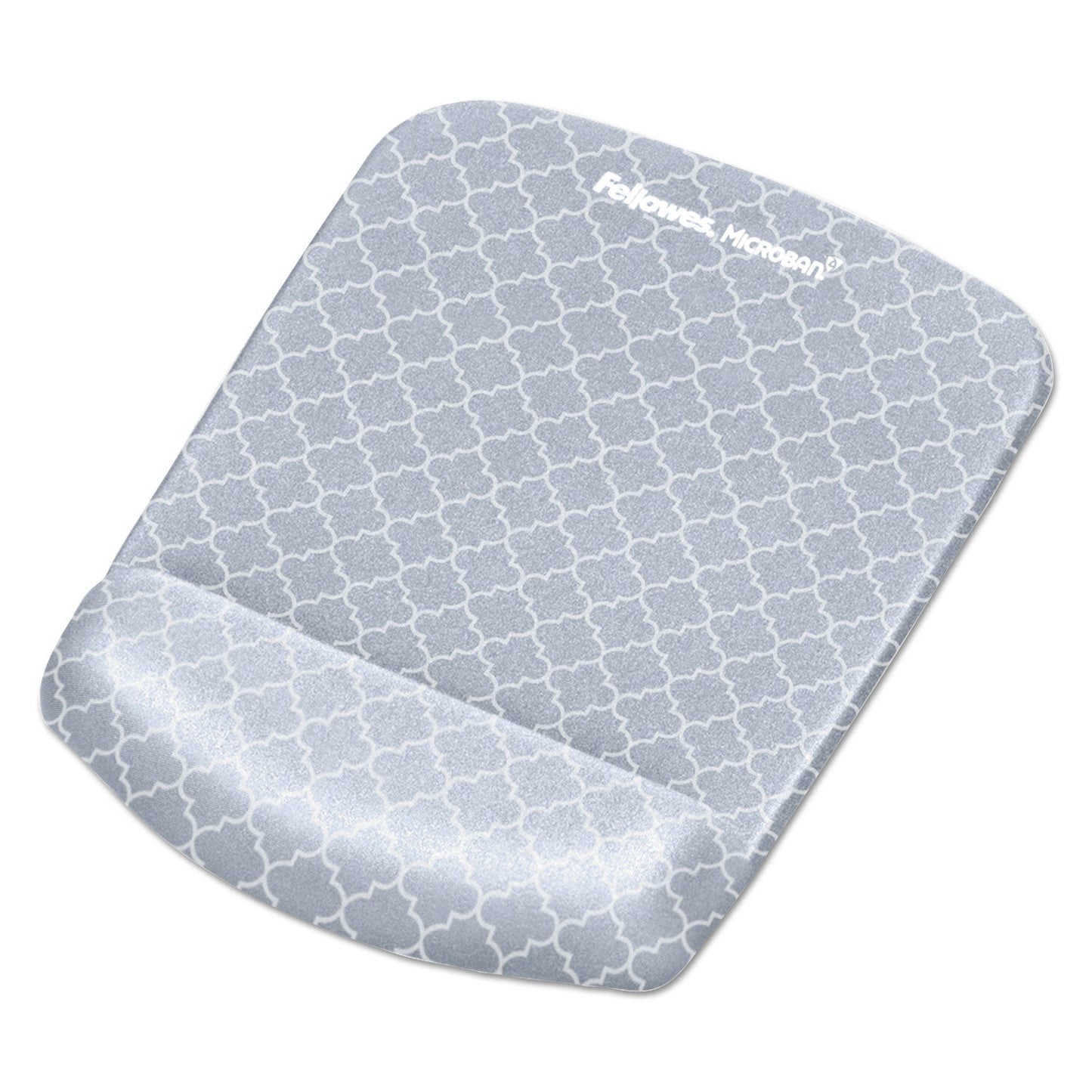 Fellowes PlushTouch Mouse Pad with Wrist Rest, 7.25 x 9.37, Lattice Design