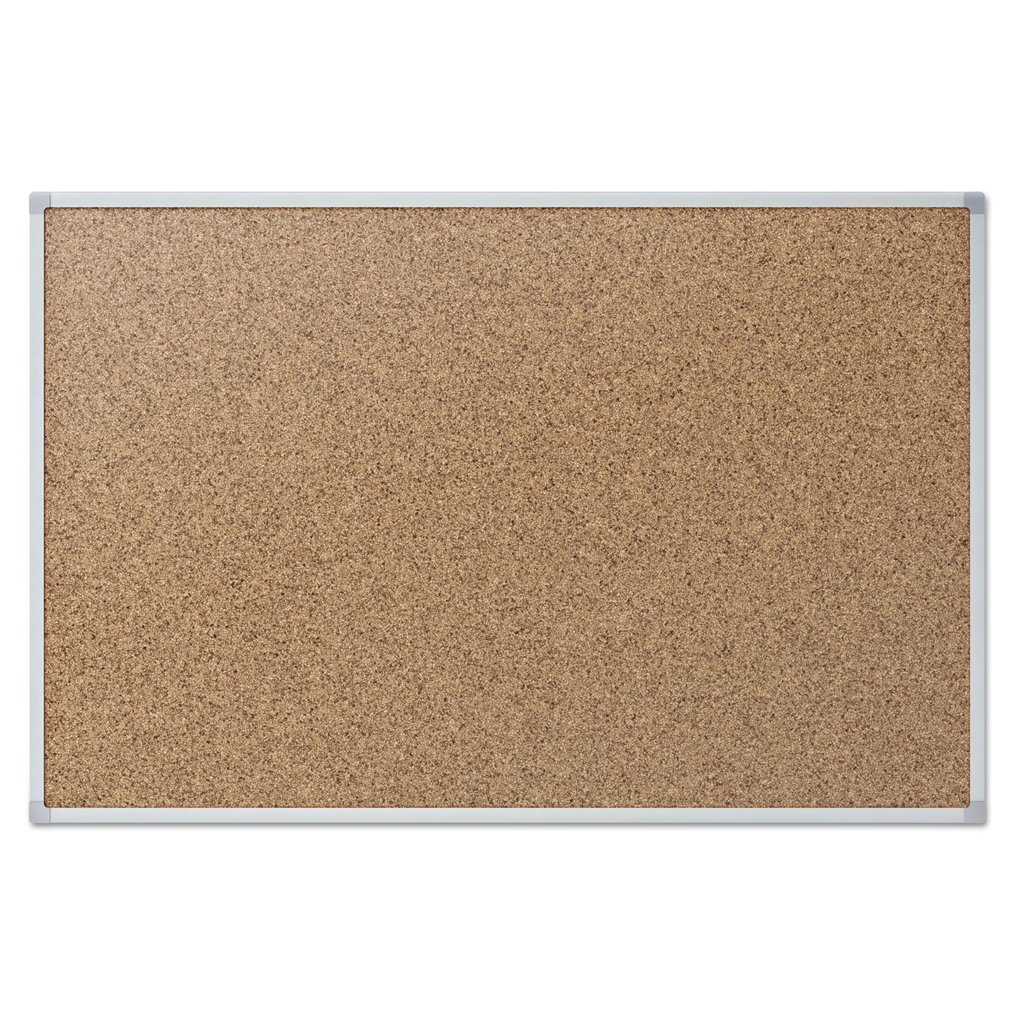 Mead Cork Bulletin Board, 24 x 18, Silver Aluminum Frame
