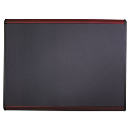Quartet Prestige Plus Magnetic Fabric Bulletin Board, 72 x 48, Mahogany Frame