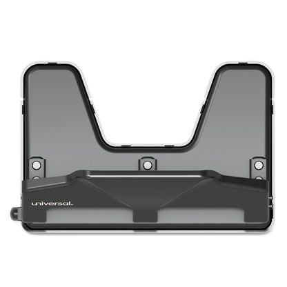 Universal 30-Sheet Three-Hole Power Assist Punch, 7 mm Holes, Black