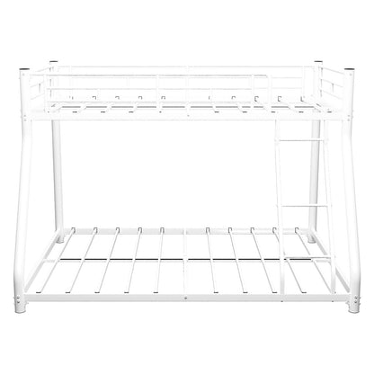 Bunk Bed Frame With Ladder And Guardrail, Heavy Duty Noise Free Design Metal Construction