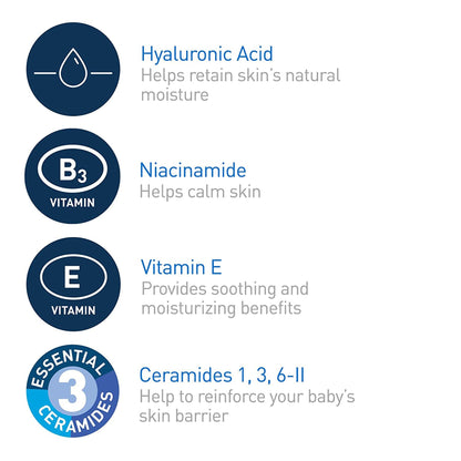 Baby Lotion CeraVe® 8 oz. Pump Bottle Unscented Lotion 60600056023