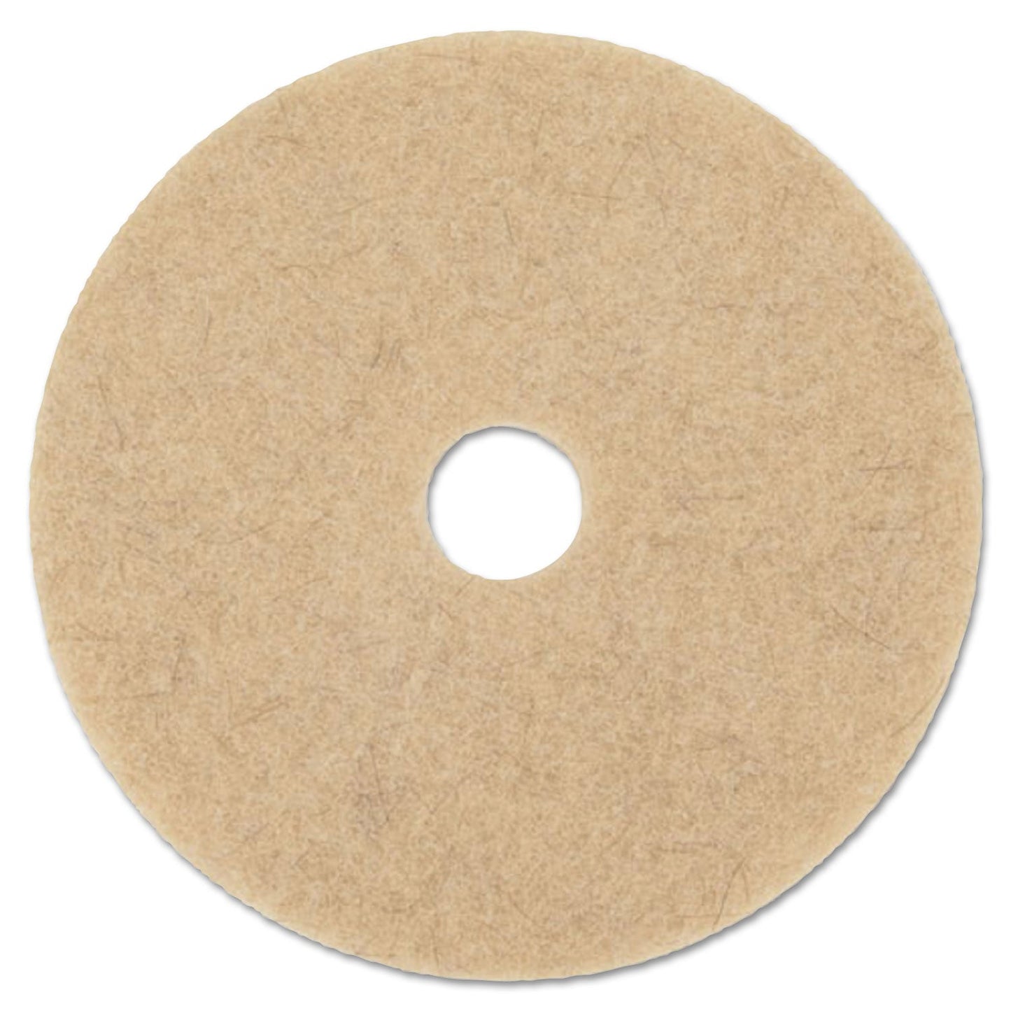 Boardwalk Natural Hog Hair Burnishing Floor Pads, 17" Diameter, Tan, 5/Carton
