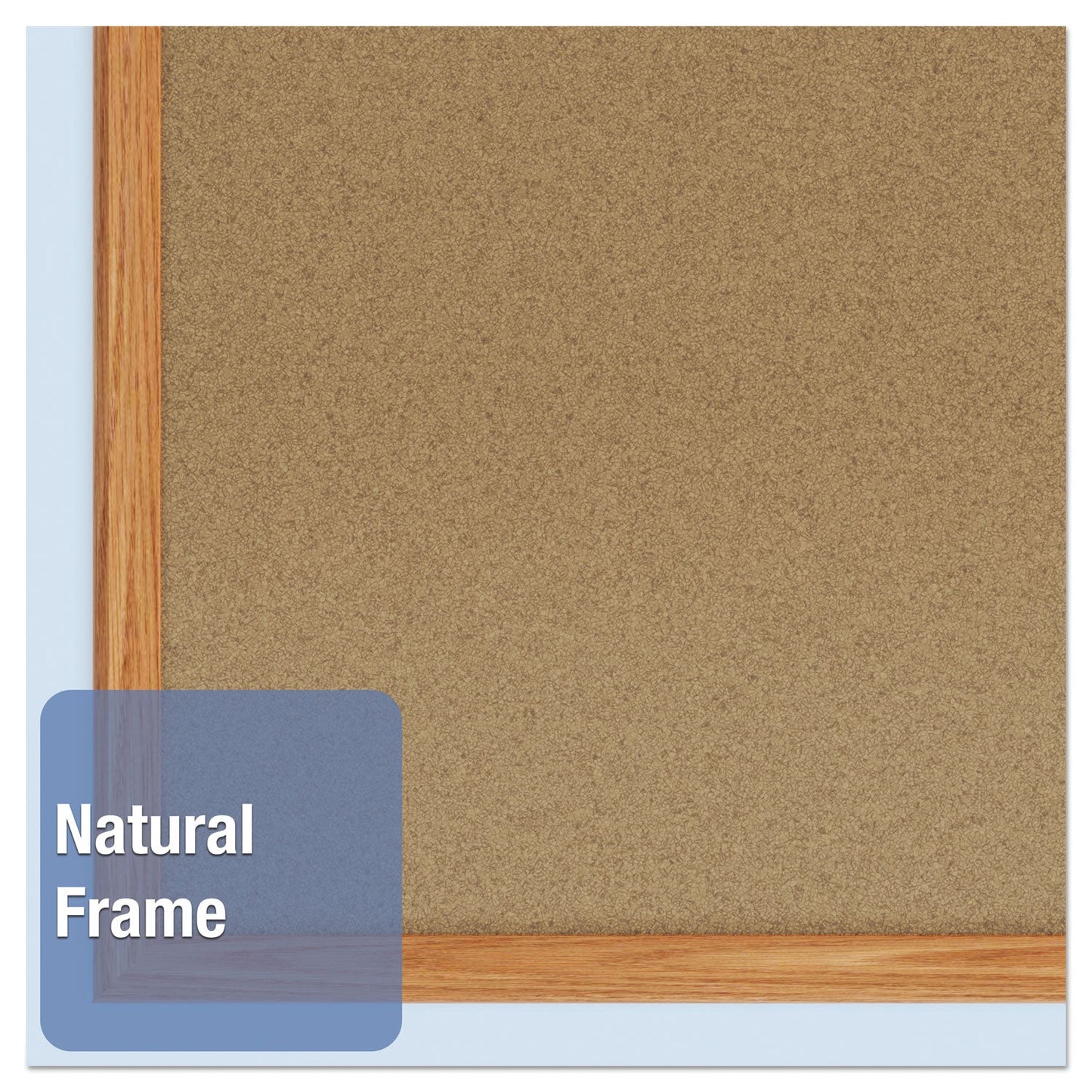 Mead Cork Bulletin Board, 48 x 36, Oak Frame