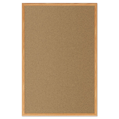 Mead Cork Bulletin Board, 48 x 36, Oak Frame