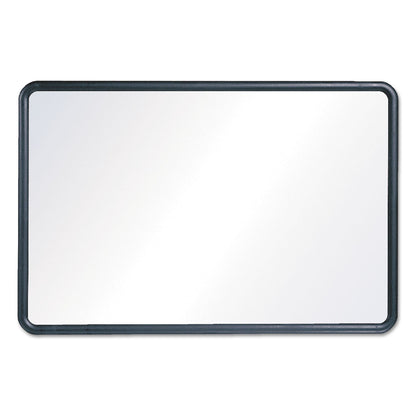 Quartet Contour Dry-Erase Board, Melamine, 24 x 18, White Surface, Black Frame