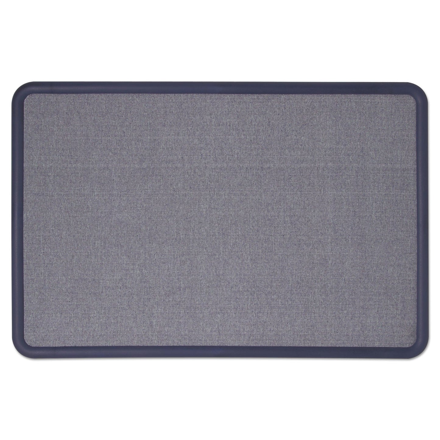 Quartet Contour Fabric Bulletin Board, 36 x 24, Light Blue, Plastic Navy Blue Frame