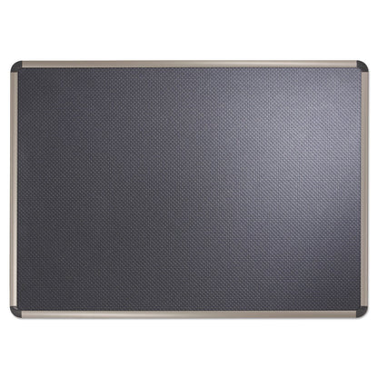 Quartet Prestige Euro-Style Embossed Foam Bulletin Board, 36 x 24, Black/Aluminum Frame