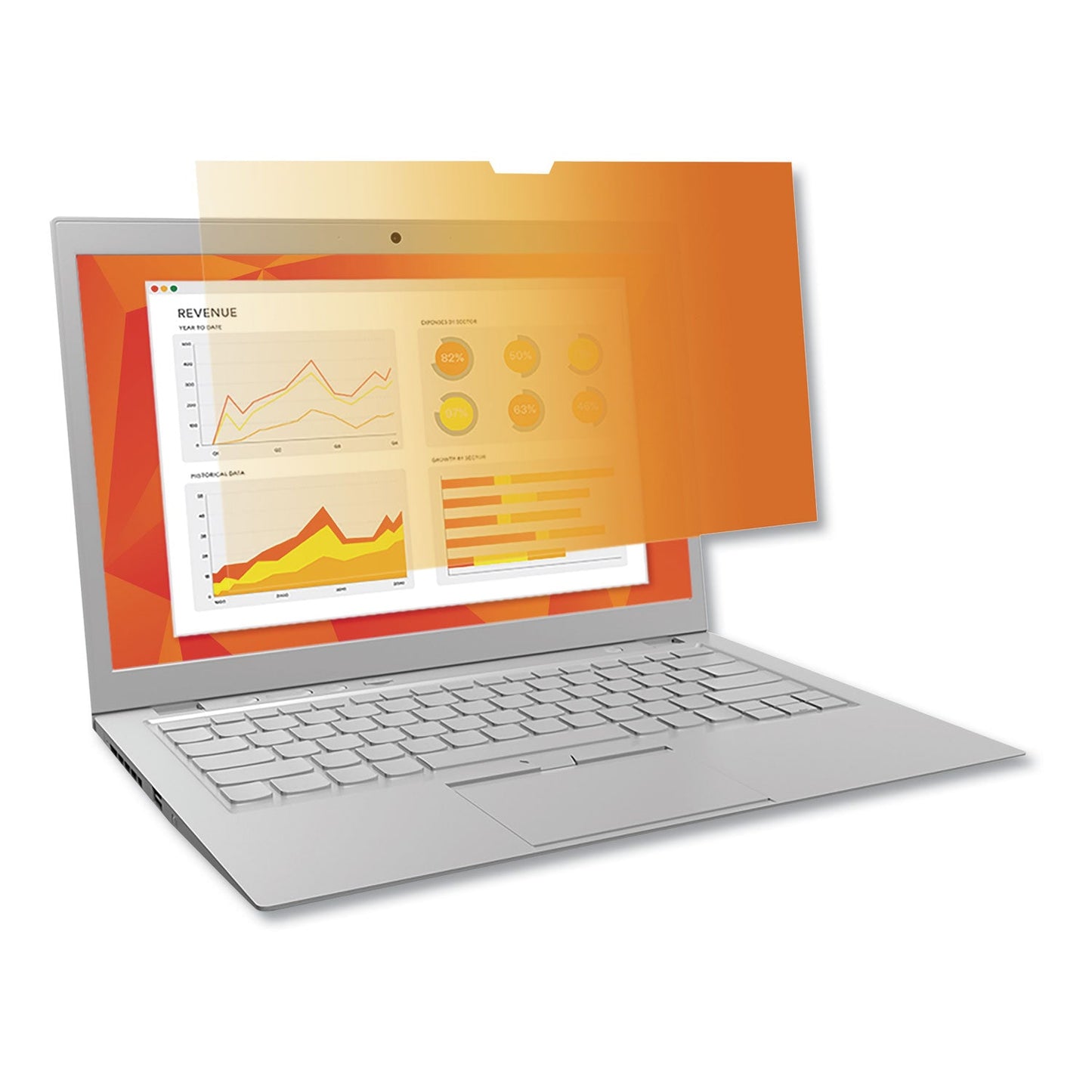 3M Touch Compatible Gold Privacy Filter for 13.3" Widescreen Laptop, 16:9 Aspect Ratio
