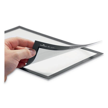Durable DURAFRAME Sign Holder, 8.5 x 11, Silver Frame, 2/Pack