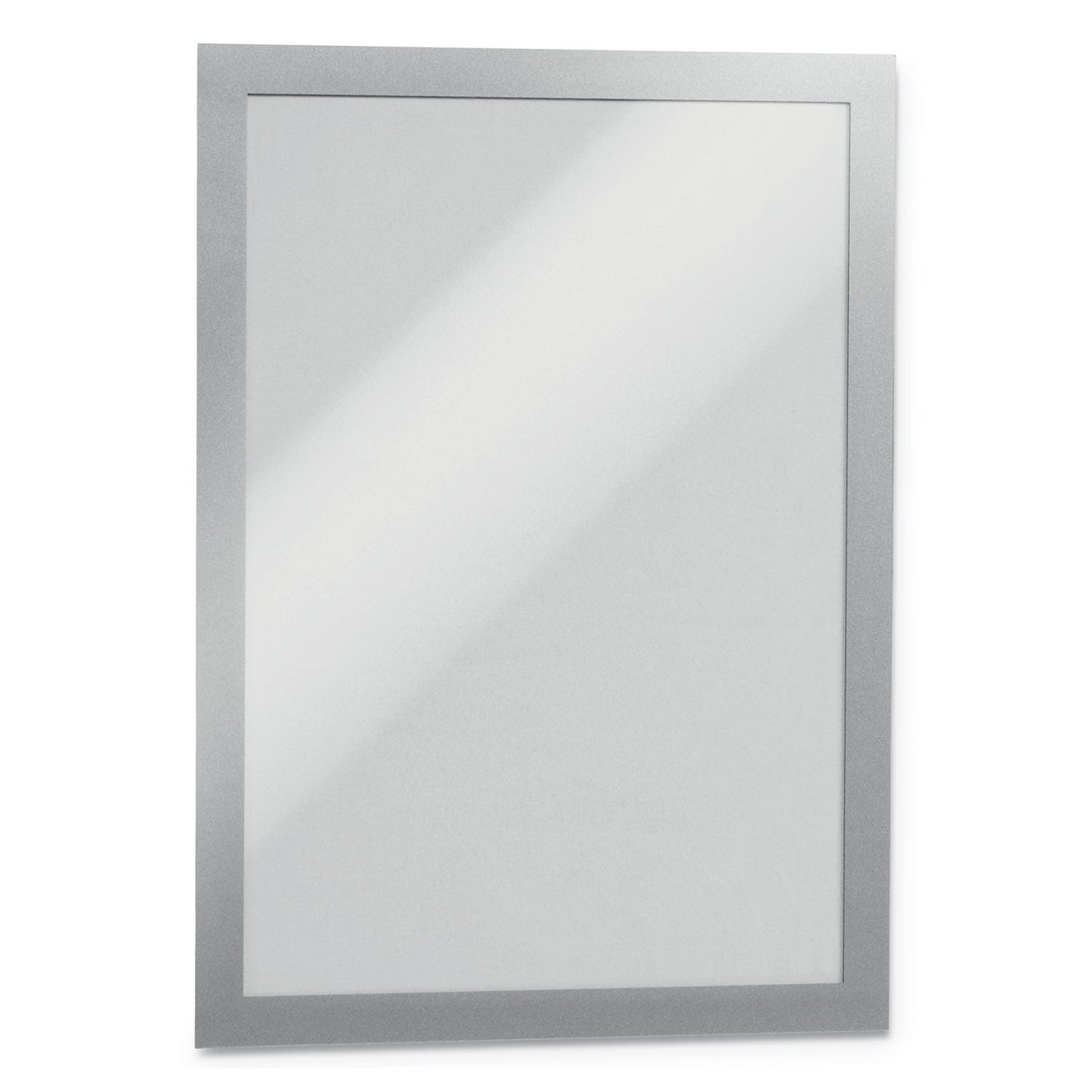 Durable DURAFRAME Sign Holder, 8.5 x 11, Silver Frame, 2/Pack