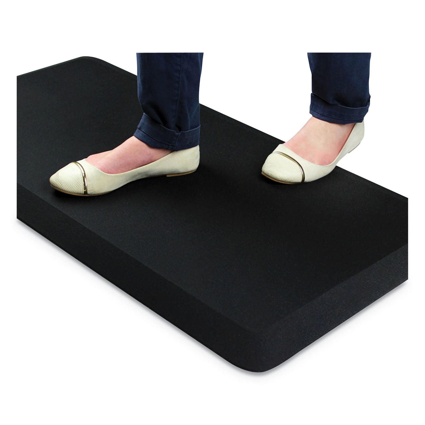 Floortex AFS-TEX 3000 Anti-Fatigue Mat, Rectangular, 20 x 39, Black