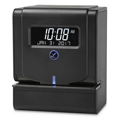 Lathem Heavy-Duty Thermal Time Clock, Digital Display, Charcoal