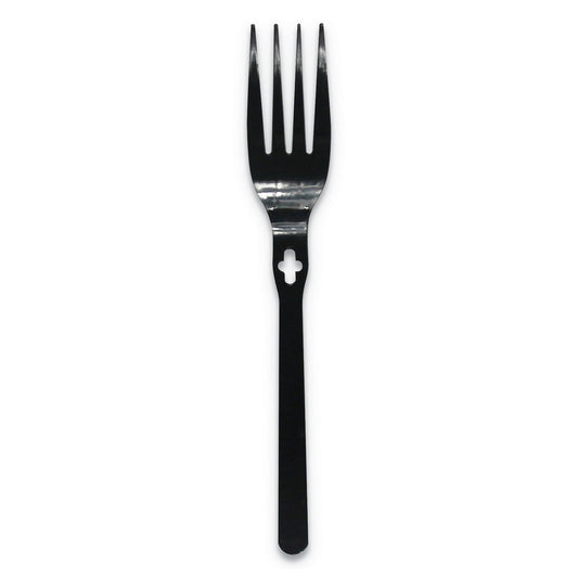 WeGo Fork WeGo Polystyrene, Fork, Black, 1000/Carton