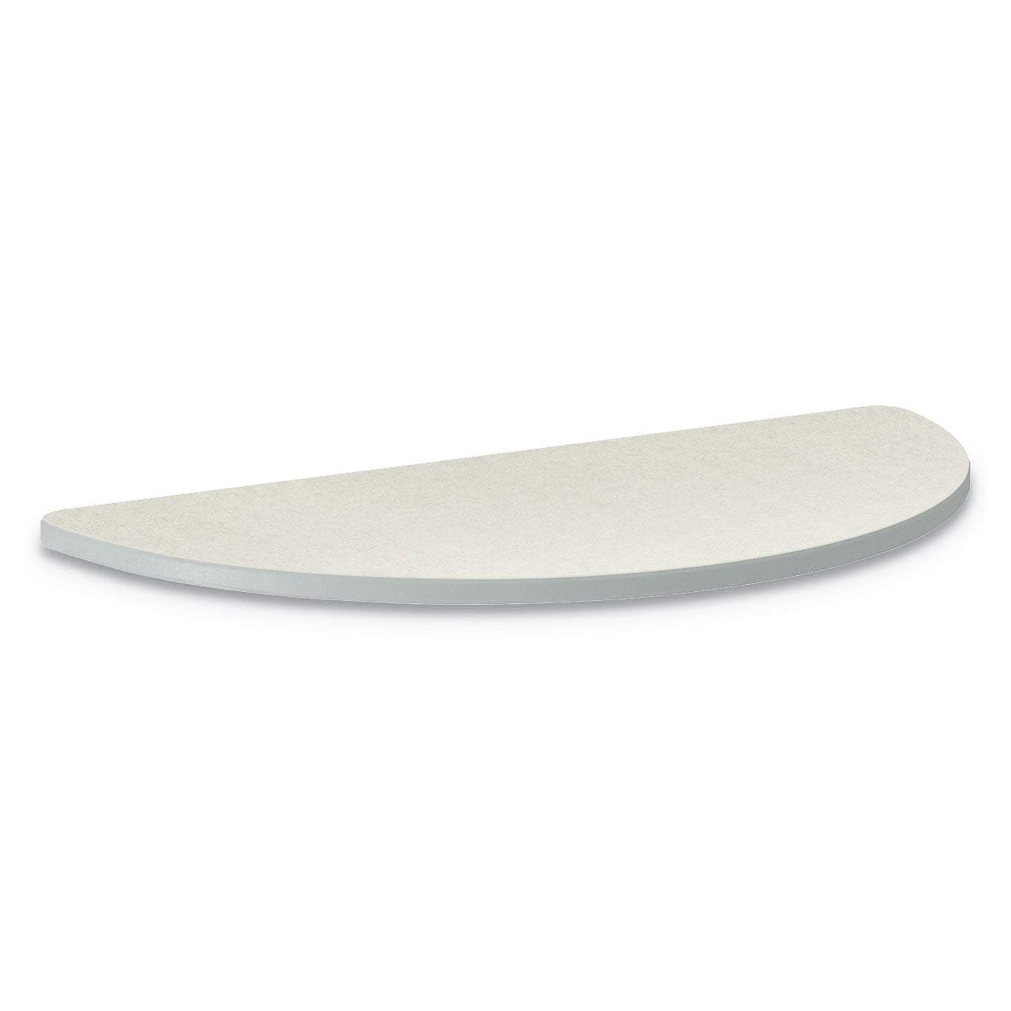 HON Build Half Round Shape Table Top, 60w x 30d, Silver Mesh