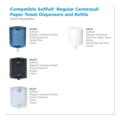 Georgia Pacific SofPull Center Pull Hand Towel Dispenser, 9.25 x 8.75 x 11.5, Smoke