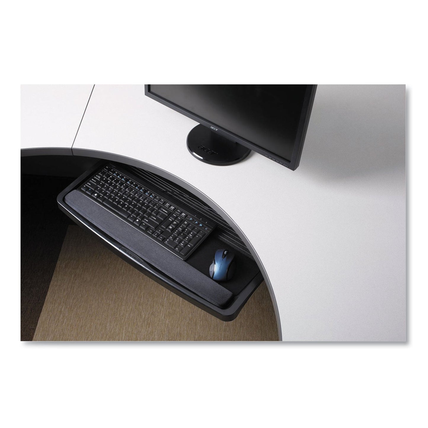 Kensington Comfort Keyboard Drawer with SmartFit System, 26w x 13.25d, Black