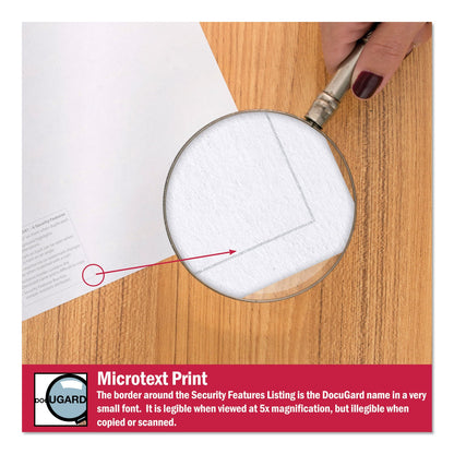 DocuGard Medical Security Papers, 24 lb Bond Weight, 8.5 x 11, Blue, 500/Ream