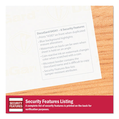 DocuGard Medical Security Papers, 24 lb Bond Weight, 8.5 x 11, Blue, 500/Ream
