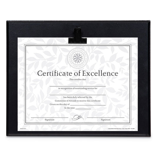DAX Plaque With Metal Clip, Wood, 8.5 x 11 Insert, Black