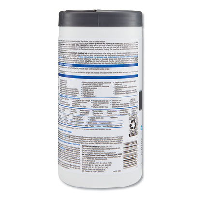 Clorox VersaSure Cleaner Disinfectant Wipes, 1-Ply, 8 x 6.75, White, 85 Towels/Can