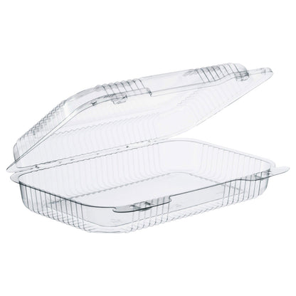 Dart StayLock Clear Hinged Lid Containers, 9.4 x 6.8 x 2.1, Clear, Plastic, 250/Carton